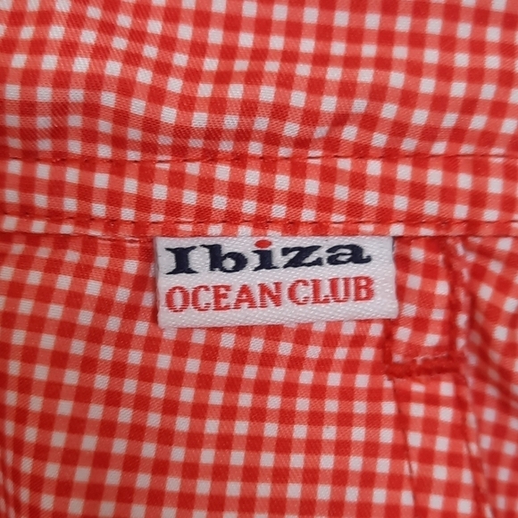 Ibiza Ocean Club Red Picnic Gingham Swim Shorts 34 - Picture 6 of 7